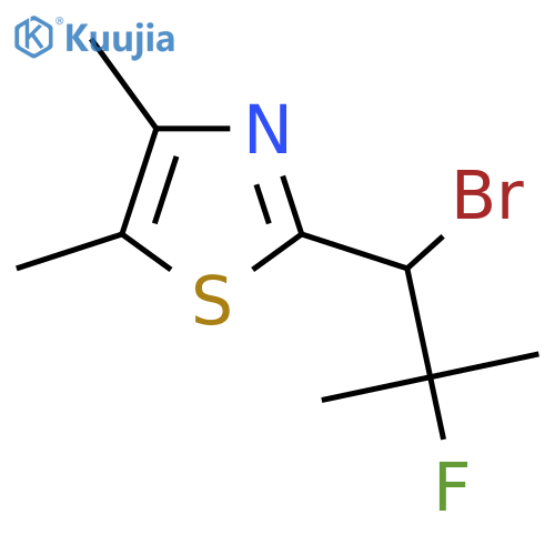 2-(1-bromo-2-fluoro-2-methylpropyl)-4,5-dimethyl-1,3-thiazole structure