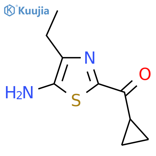 2-cyclopropanecarbonyl-4-ethyl-1,3-thiazol-5-amine structure