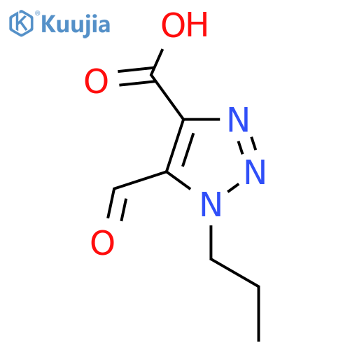5-formyl-1-propyl-1H-1,2,3-triazole-4-carboxylic acid structure