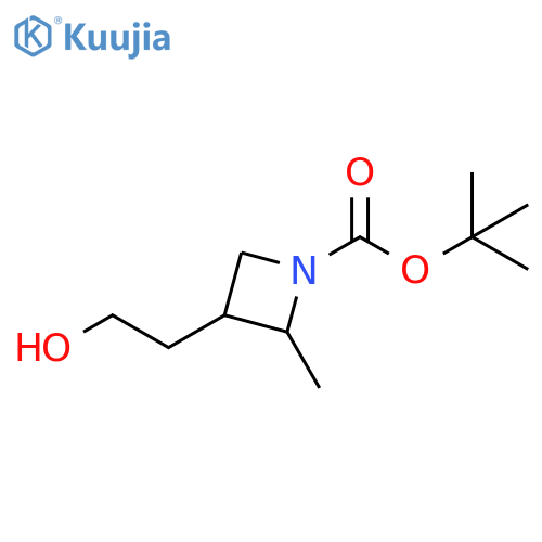 tert-butyl 3-(2-hydroxyethyl)-2-methylazetidine-1-carboxylate structure