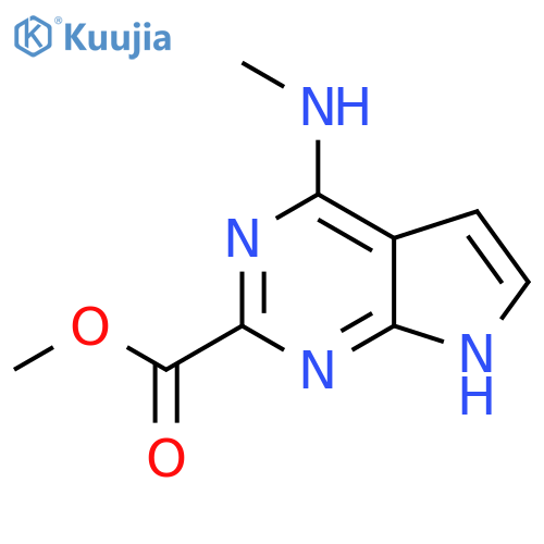 methyl 4-(methylamino)-7H-pyrrolo2,3-dpyrimidine-2-carboxylate structure