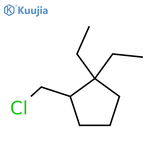 2-(chloromethyl)-1,1-diethylcyclopentane structure