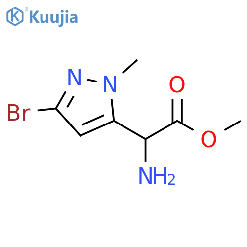 1H-Pyrazole-5-acetic acid, α-amino-3-bromo-1-methyl-, methyl ester structure