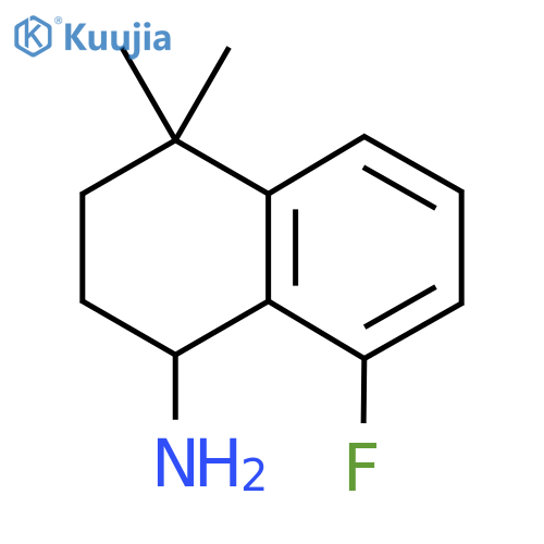 8-fluoro-4,4-dimethyl-1,2,3,4-tetrahydronaphthalen-1-amine structure