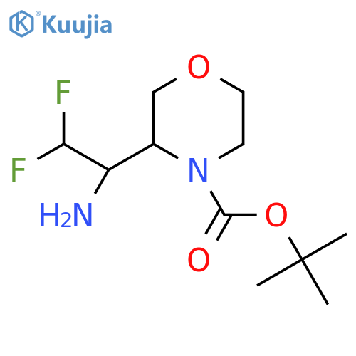 Tert-butyl 3-(1-amino-2,2-difluoroethyl)morpholine-4-carboxylate structure