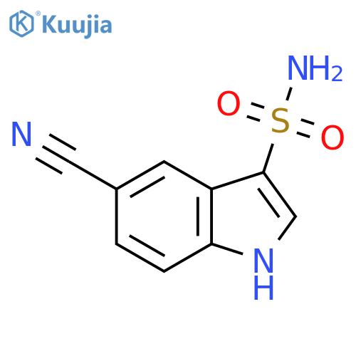 5-cyano-1H-indole-3-sulfonamide structure