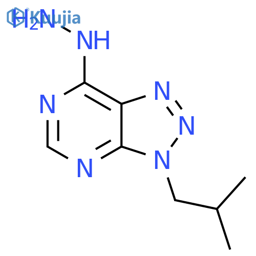 7-hydrazinyl-3-(2-methylpropyl)-3H-1,2,3triazolo4,5-dpyrimidine structure