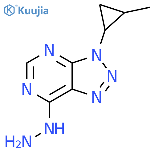 7-hydrazinyl-3-(2-methylcyclopropyl)-3H-1,2,3triazolo4,5-dpyrimidine structure