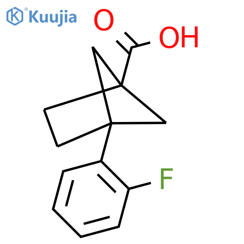 4-(2-fluorophenyl)bicyclo2.1.1hexane-1-carboxylic acid structure