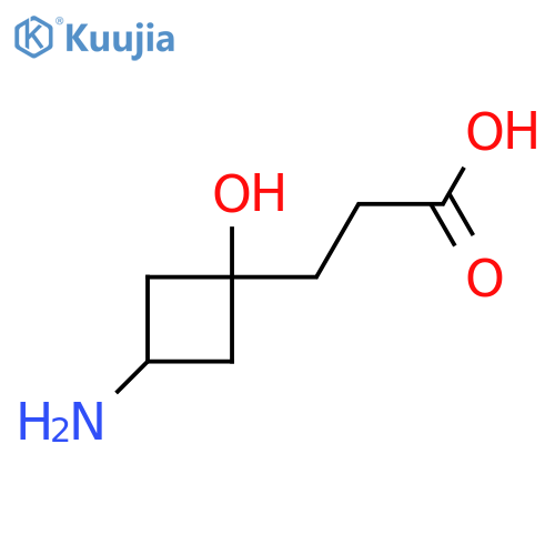 3-(3-amino-1-hydroxycyclobutyl)propanoic acid structure