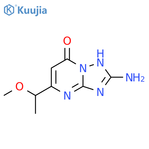 2-amino-5-(1-methoxyethyl)-3H,7H-1,2,4triazolo1,5-apyrimidin-7-one structure
