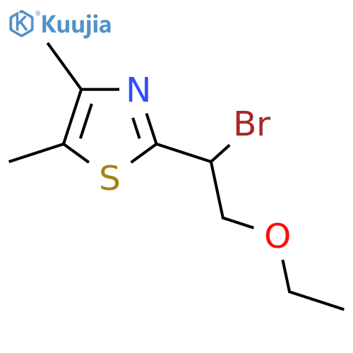 2-(1-bromo-2-ethoxyethyl)-4,5-dimethyl-1,3-thiazole structure