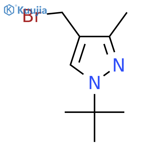 4-(bromomethyl)-1-tert-butyl-3-methyl-1H-pyrazole structure