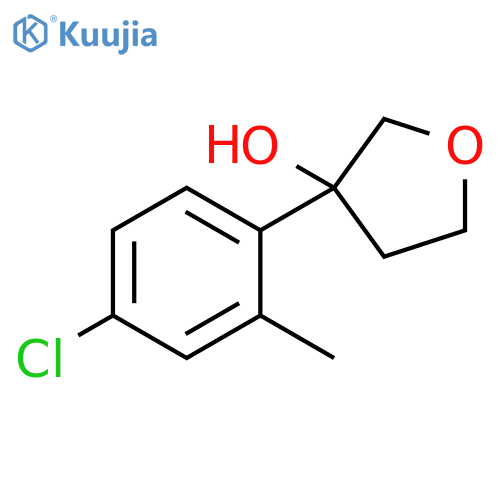 3-Furanol, 3-(4-chloro-2-methylphenyl)tetrahydro- structure