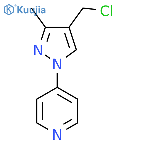 4-4-(chloromethyl)-3-methyl-1H-pyrazol-1-ylpyridine structure