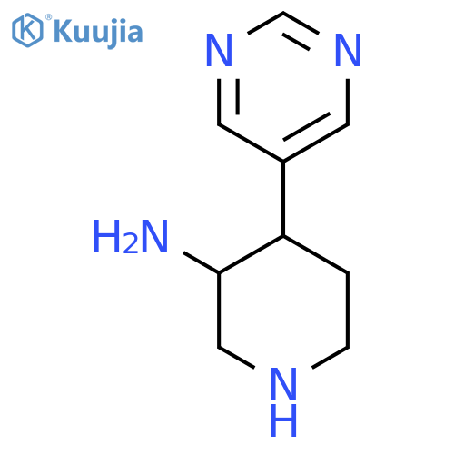 4-(pyrimidin-5-yl)piperidin-3-amine structure