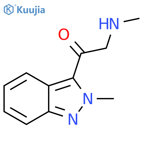 1-(2-methyl-2H-indazol-3-yl)-2-(methylamino)ethan-1-one structure