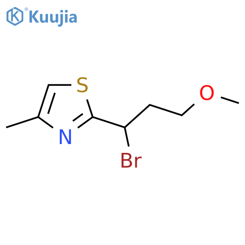 2-(1-bromo-3-methoxypropyl)-4-methyl-1,3-thiazole structure