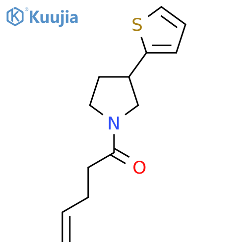1-[3-(thiophen-2-yl)pyrrolidin-1-yl]pent-4-en-1-one structure