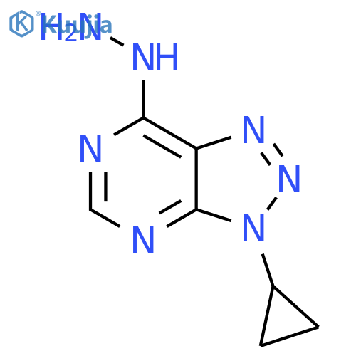 3-cyclopropyl-7-hydrazinyl-3H-1,2,3triazolo4,5-dpyrimidine structure