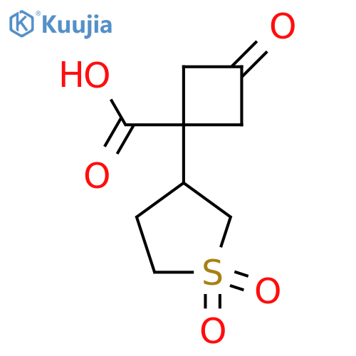 1-(1,1-dioxo-1lambda6-thiolan-3-yl)-3-oxocyclobutane-1-carboxylic acid structure