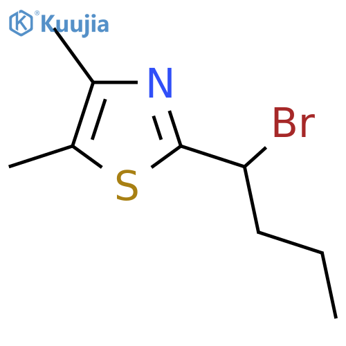 2-(1-bromobutyl)-4,5-dimethyl-1,3-thiazole structure