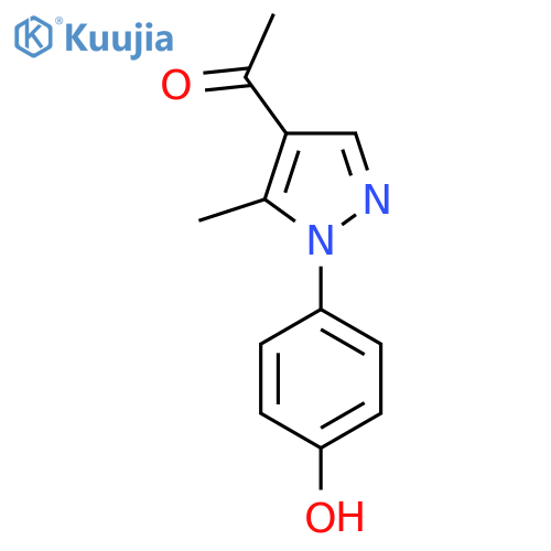 1-1-(4-hydroxyphenyl)-5-methyl-1H-pyrazol-4-ylethan-1-one structure