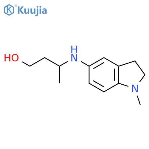 3-(1-methyl-2,3-dihydro-1H-indol-5-yl)aminobutan-1-ol structure
