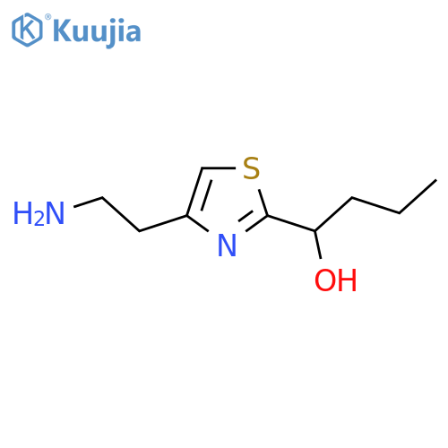 1-4-(2-aminoethyl)-1,3-thiazol-2-ylbutan-1-ol structure
