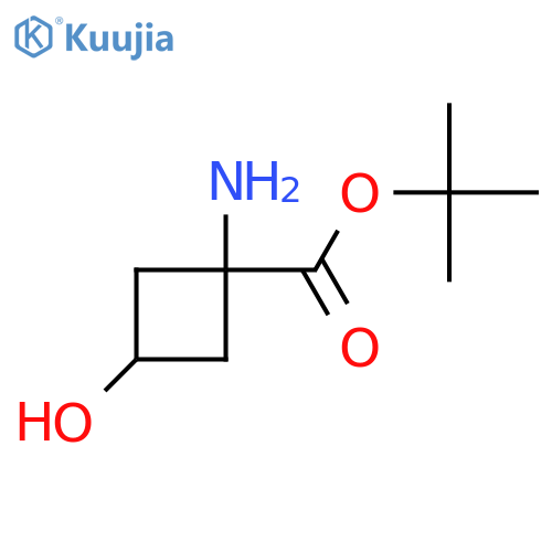 Tert-butyl 1-amino-3-hydroxycyclobutane-1-carboxylate structure