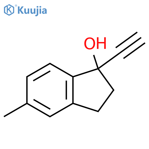 1-ethynyl-5-methyl-2,3-dihydro-1H-inden-1-ol structure