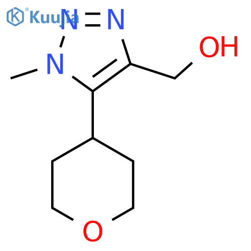 1-methyl-5-(oxan-4-yl)-1H-1,2,3-triazol-4-ylmethanol structure