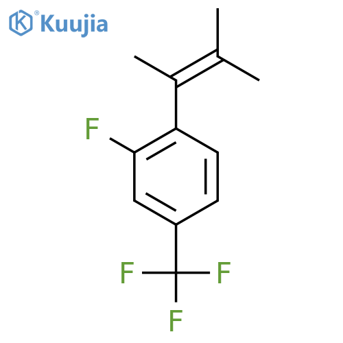 2-fluoro-1-(3-methylbut-2-en-2-yl)-4-(trifluoromethyl)benzene structure