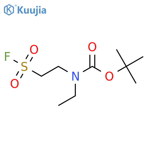 tert-butyl N-ethyl-N-2-(fluorosulfonyl)ethylcarbamate structure