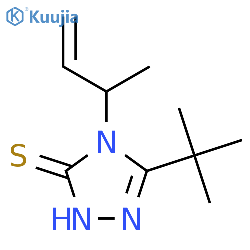 4-(but-3-en-2-yl)-5-tert-butyl-4H-1,2,4-triazole-3-thiol structure