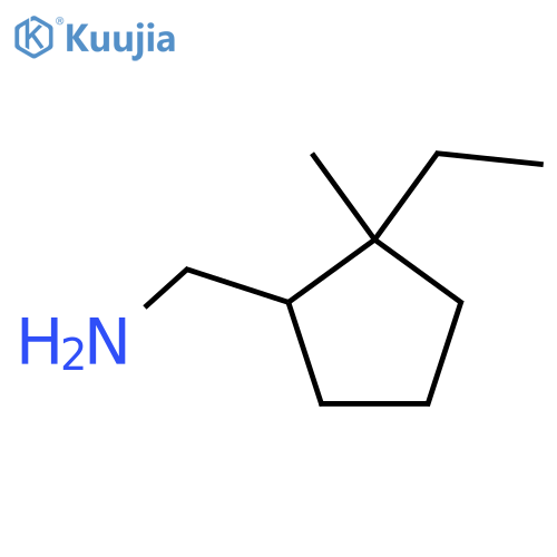 (2-ethyl-2-methylcyclopentyl)methanamine structure