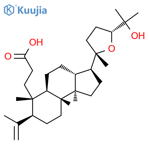 1H-Benz[e]indene-6-propanoic acid,dodecahydro-6,9a,9b-trimethyl-7-(1- methylethenyl)-3-[(2S,5R)-tetrahydro-5-(1- hydroxy-1-methylethyl)-2-methyl-2- furanyl]-,(3S,3aR,5aR,6S,9aR,9bR)- structure