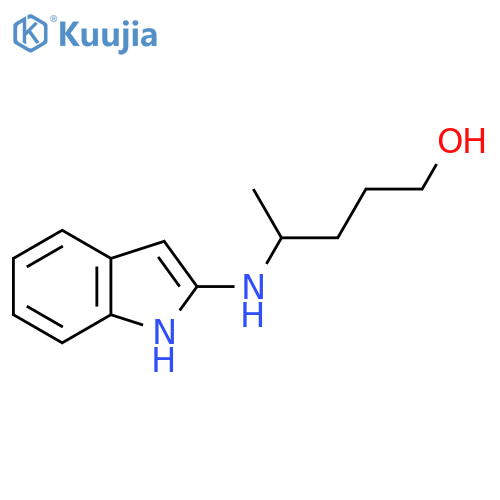 4-(1H-indol-2-yl)aminopentan-1-ol structure