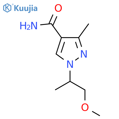 1-(1-methoxypropan-2-yl)-3-methyl-1H-pyrazole-4-carboxamide structure