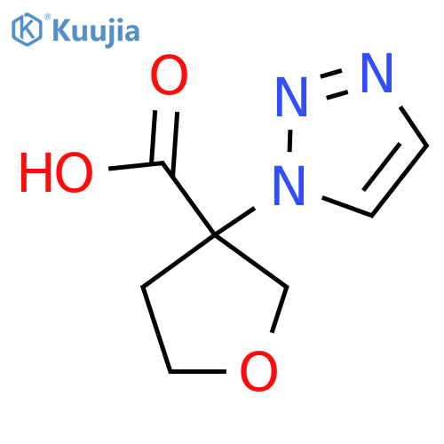 3-(1H-1,2,3-triazol-1-yl)oxolane-3-carboxylic acid structure