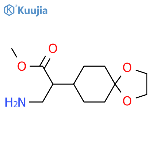 methyl 3-amino-2-{1,4-dioxaspiro4.5decan-8-yl}propanoate structure