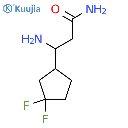 3-Amino-3-(3,3-difluorocyclopentyl)propanamide structure