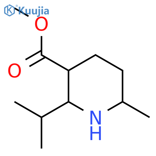 methyl 6-methyl-2-(propan-2-yl)piperidine-3-carboxylate structure