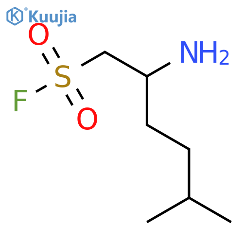 2-amino-5-methylhexane-1-sulfonyl fluoride structure
