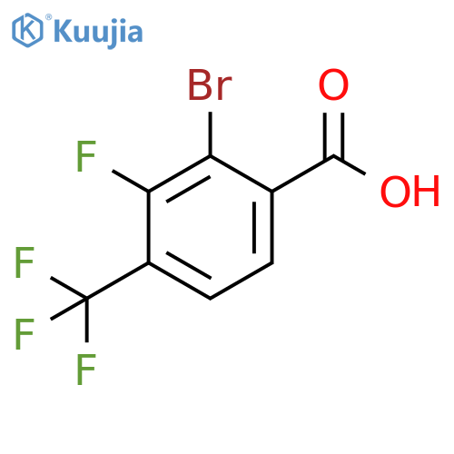 2-bromo-3-fluoro-4-(trifluoromethyl)benzoic acid structure