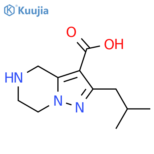2-(2-methylpropyl)-4H,5H,6H,7H-pyrazolo1,5-apyrazine-3-carboxylic acid structure