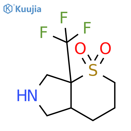 7a-(trifluoromethyl)-octahydro-1lambda6-thiopyrano2,3-cpyrrole-1,1-dione structure