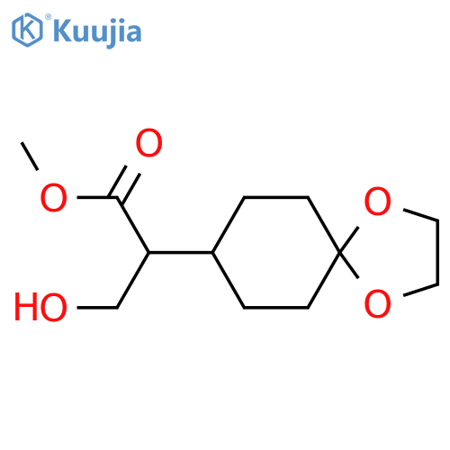 methyl 2-{1,4-dioxaspiro4.5decan-8-yl}-3-hydroxypropanoate structure
