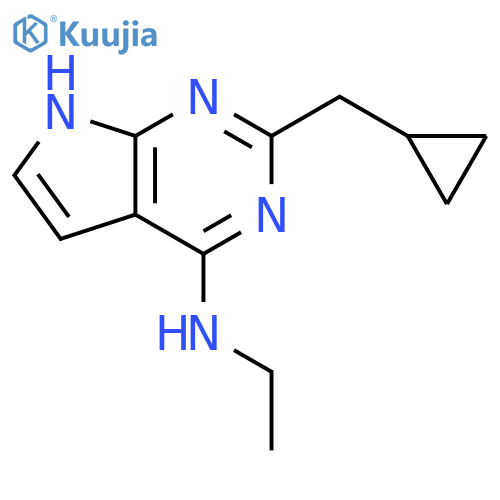 2-(cyclopropylmethyl)-N-ethyl-7H-pyrrolo2,3-dpyrimidin-4-amine structure