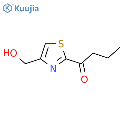 1-4-(hydroxymethyl)-1,3-thiazol-2-ylbutan-1-one structure